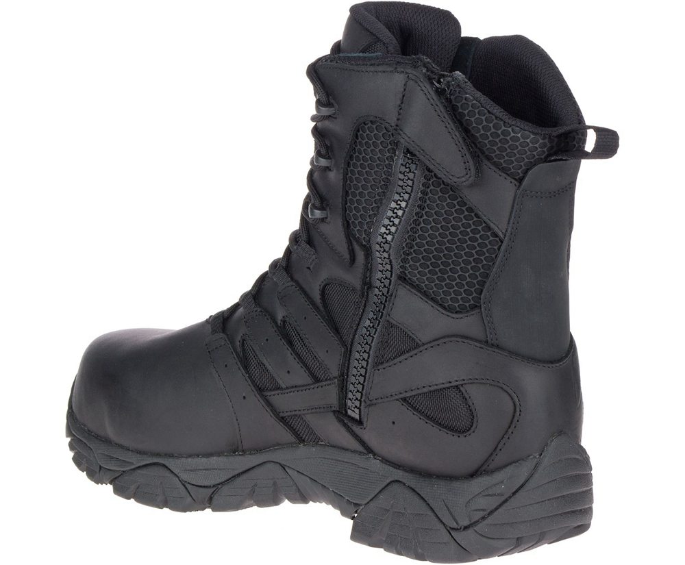 Kozaki Merrell Damskie Czarne - Moab 2 8\" Tactical Response Waterproof Comp Toe Work - 871692-XRN